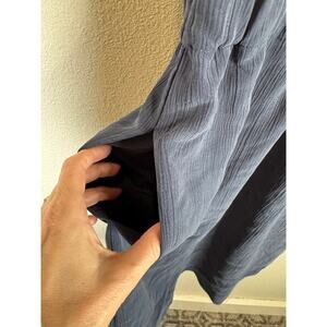 Brass Sleeveless Elastic‎ Waist Dress Blue Small Modal Blend Casual Minimalist